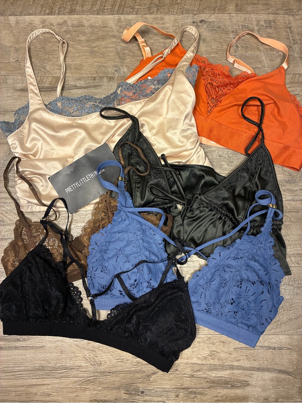 Free People aerie Pretty Little Thing Urban Outfitters 6 Bralettes Satin Lace - Picture 2 of 14